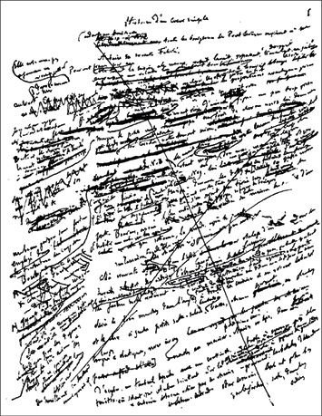 Facsimile of Flaubert draft