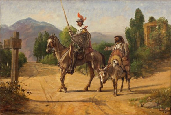 Fig. 4.4 Don Quixote & Sancho Panza at a crossroad