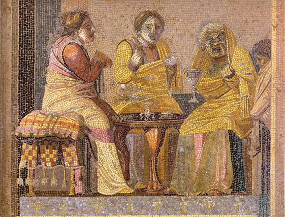 Pompeii theatre mosaic